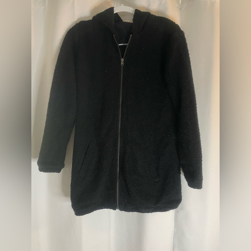 Hollister Textured Black Outerwear medium mens